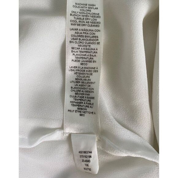 White House Black Market Women 10 Blouse White Lace Peasant Cottage Whimsigoth - Picture 5 of 16